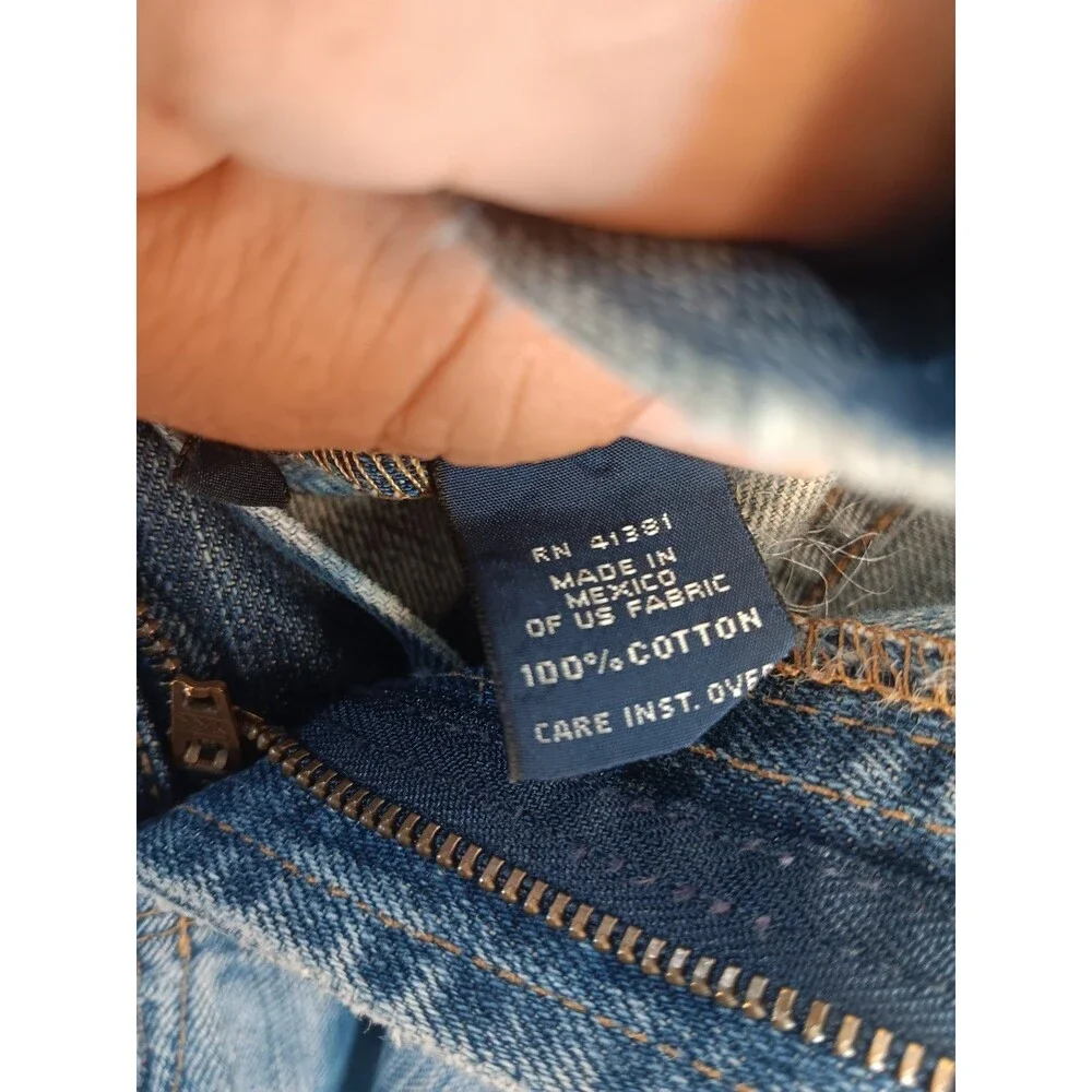 Polo Ralph Lauren Authentic Dungarees Jeans Mens 32x28 Blue Straight Leg Denim